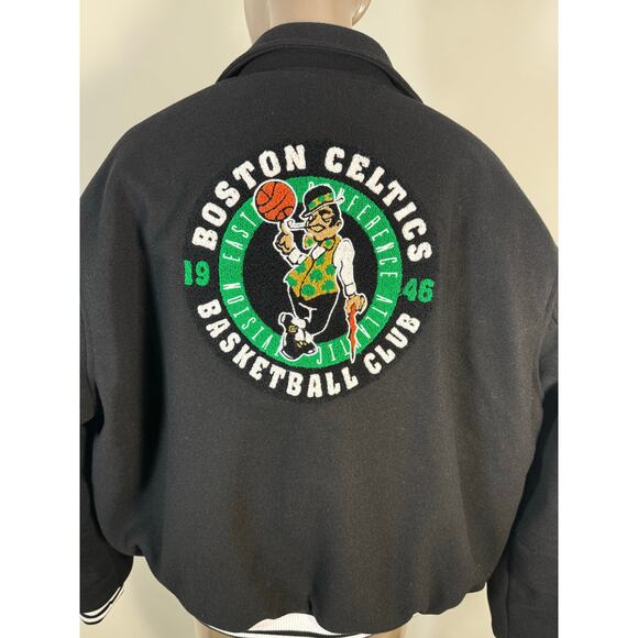 Celtics Ring Leader Varsity Jacket - Black/Green NWT - Picture 6 of 10